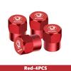 CFP5 For Skoda 4Pcs 3D Metal Tire Valve Caps Car Tyre Air Stems Cover Kamiq MK3 Roomster Rapid Kodiaq Karoq Fabia Enyaq