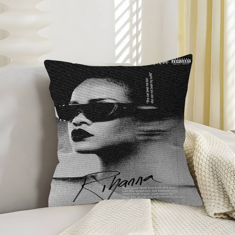 Singer R-Rihanna Cushion Cover Car Throw Pillow Case For Sofa Car Christmas Gift 40X40Cm 45X45Cm