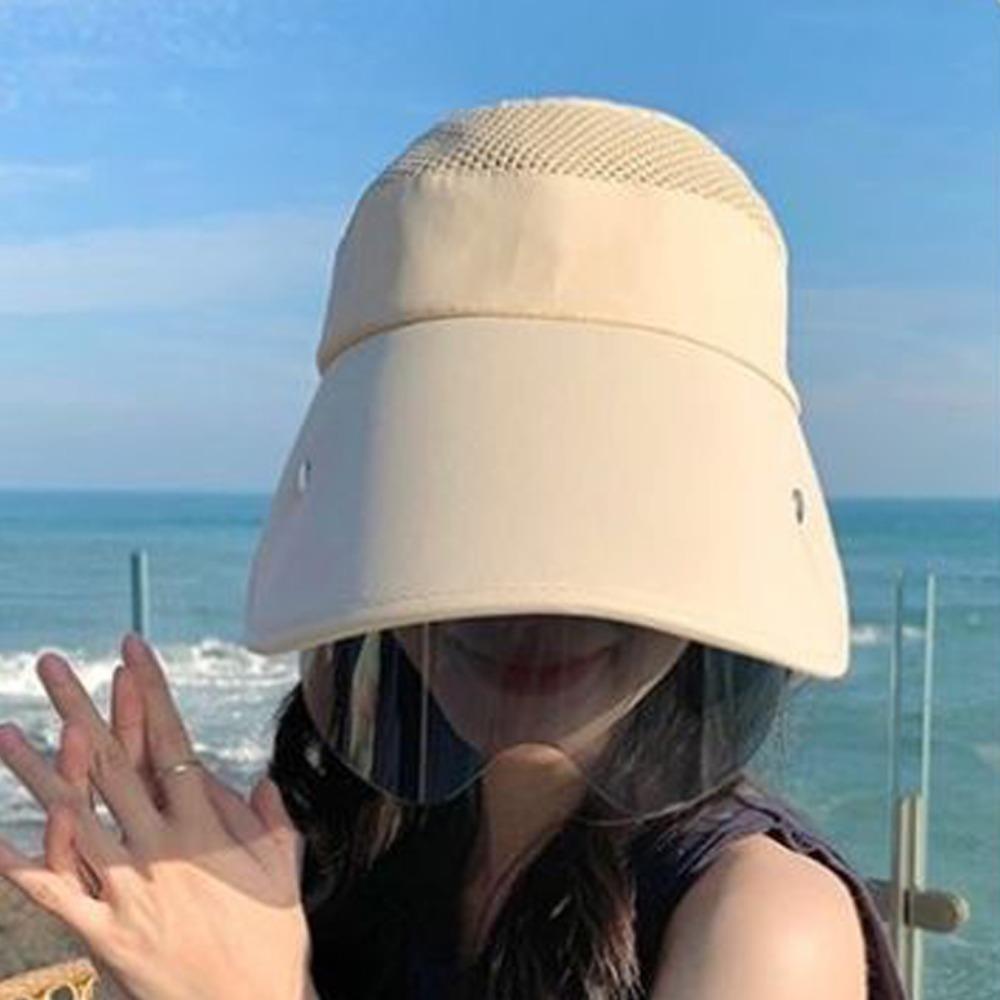 Sunscreen Lens Cover Face Cap Face Mask Tea Picking Hat Fashion Sunscreen Bucket Hat  Climbing