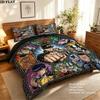 Jojos Bizarre Adventure Pattern Bedding Quilt Set Quilt Cover Pillowcase Home Birthday Gift(1 * duvet cover + 2 * pillowcase, without core)
