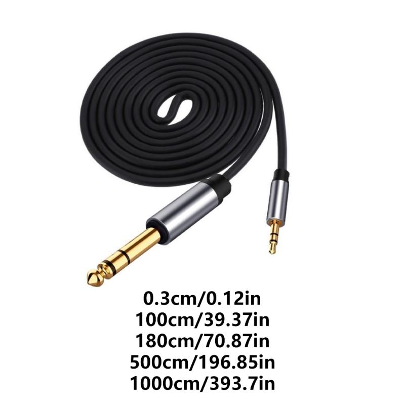 Durability 3.5mm To 6.35mm Audios Cable for Connecting Smartphones Tablets Laptops To Amplifiers for Guitar, Laptop,