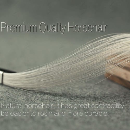 VingoBow Carbon Violin Bow with Pernambuco Performance and Mongolian Horsehair Skin, Pernambuco Model 125V