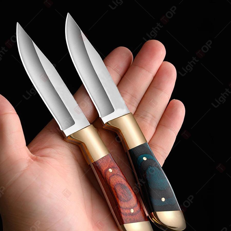 Boning Knife Meat Cleaver Stainless Steel Kitchen Mongolian Hand Meat Knife Roasted Whole Lamb Steak Knife with Knife Cover