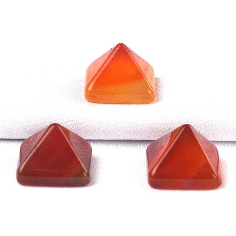 Natural Crystal Gold Letter Cross Pyramid Ornament