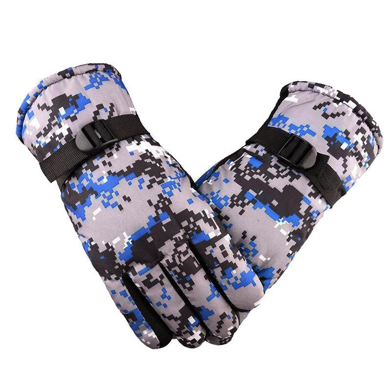 Men's and Women's Thick Plus Velvet Leather Gloves: Windproof, Non-slip for Cycling and Motorcycling