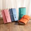 Vintage Stock Notebook Customizable Tied Tri-Fold Notepad Student Notebook Travel Card Cover Stamping Book Origin China