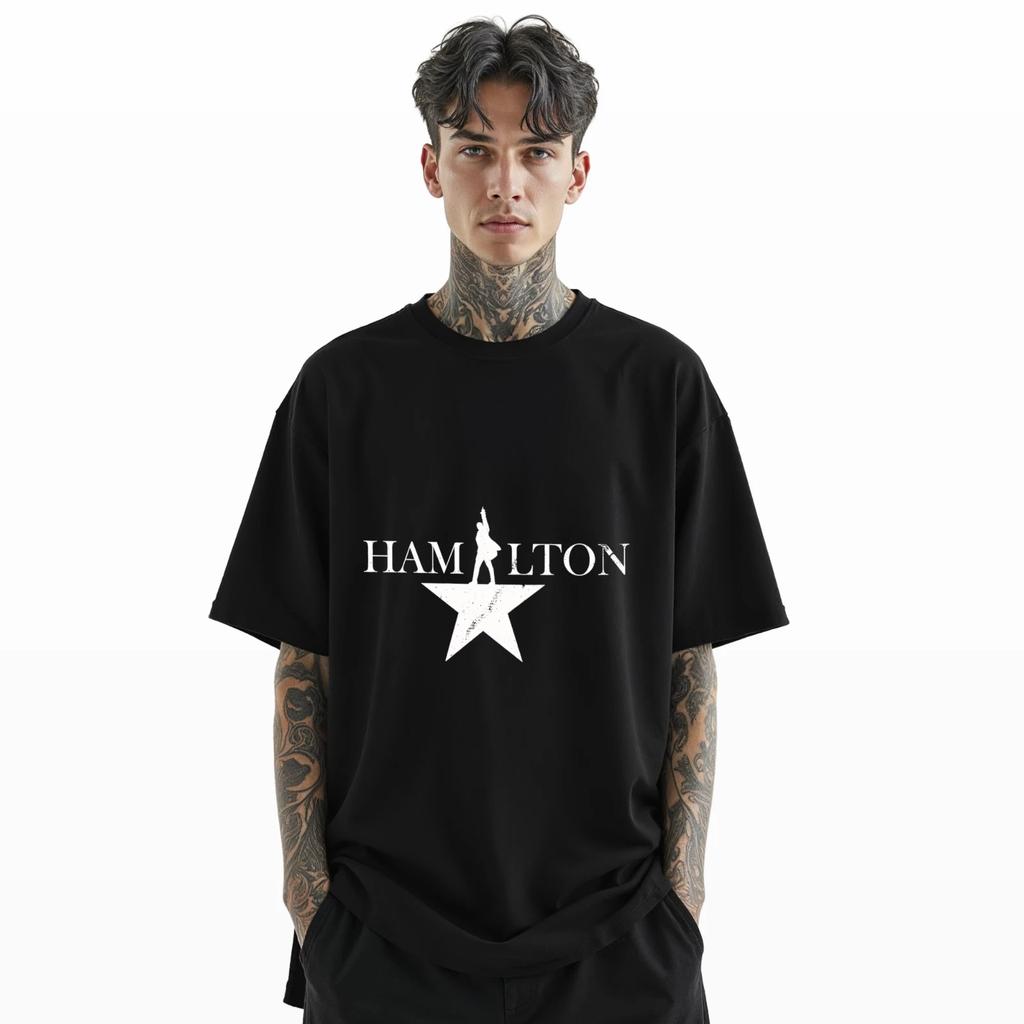 Hamilton Musical Shirt Broadway Theater Ster T-shirt Historisch Kunst T-shirt A394