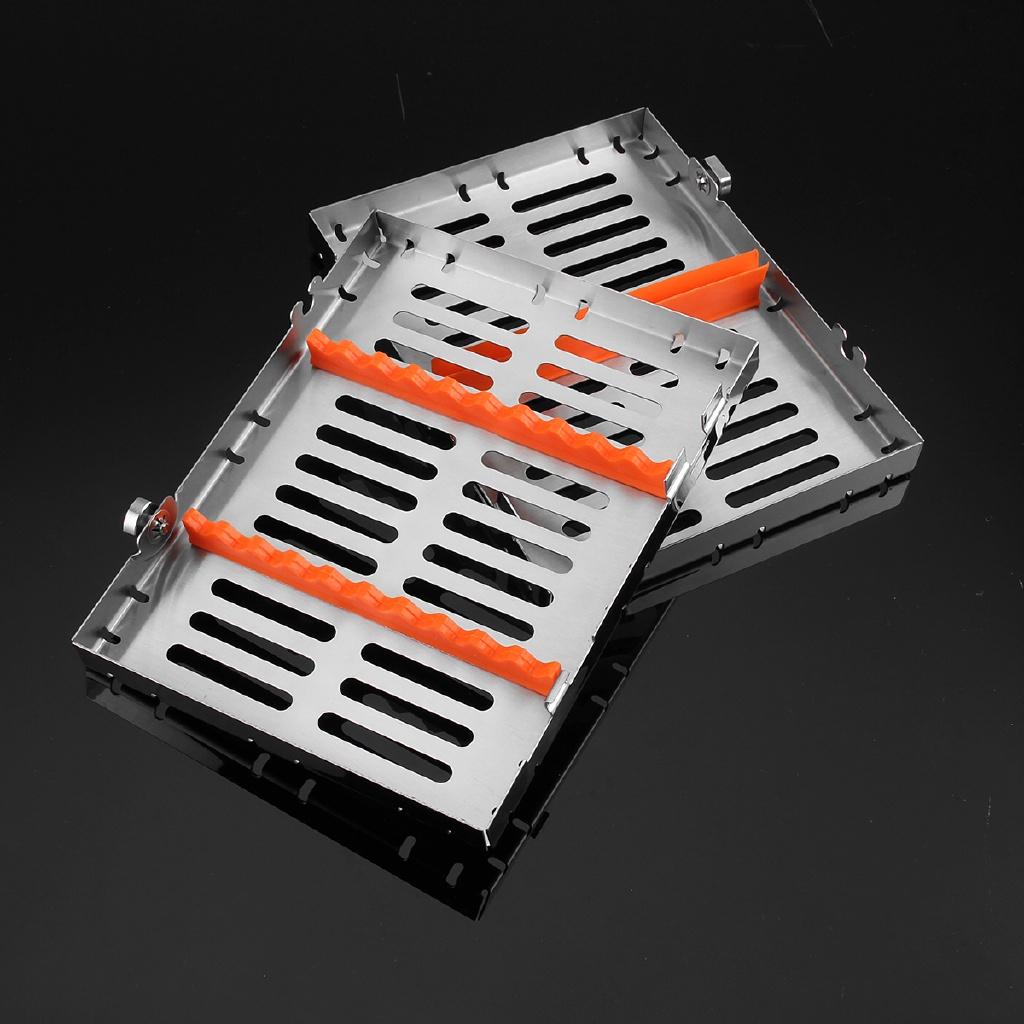 Dental Sterilization Autoclave Cassette Tray Box Rack Rubber Linker Instrument Clinic Disinfection Holder for Surgical