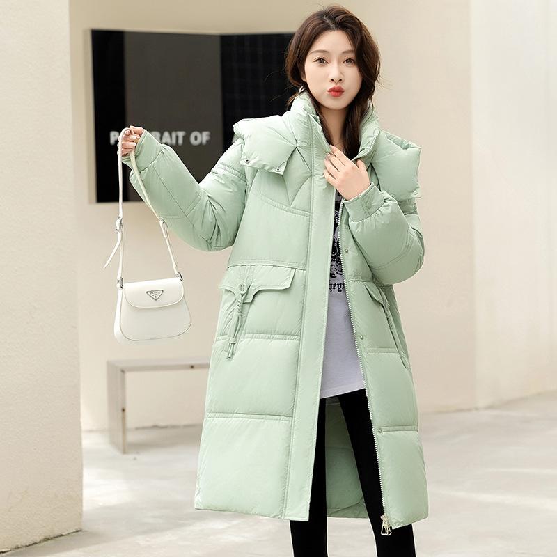 Down and padded jacket women's 2025 new Korean cotton jacket mid-length padded jacket plus size loose thickened autumn and winter jacket
