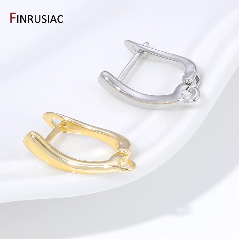 18K Gold Plated Shvenzy Earwires,Brass Metal Earring Hooks Clasps,Earring Fixtures,DIY Jewelry Materials Accessories