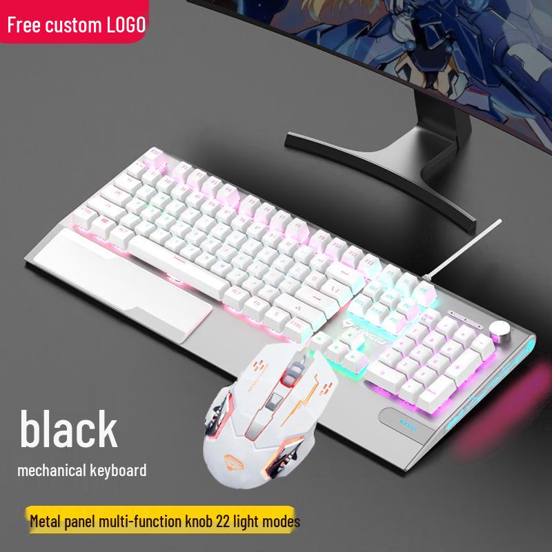 Langtu K1000 RGB Mechanical Keyboard, Mouse & Headset Set - Gradient Color Aluminum Body