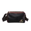 Premium textured messenger bag fashionable and simple contrasting color women's bag trendy retro casual shoulder bag