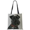 Schnauzer Dog Painting Handbags For Women Lady Korean Shoulder Bag Casual Shopping Shopper Bags Large Capacity CLE