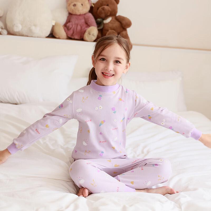 DEESHA Girls' 100% Cotton 5A Antibacterial Thermal Underwear Set