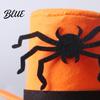 Adjustable Dog Hat Halloween Cat Top Hat Orange with Strap Comfortable Black Spider for Small Dogs Festive Party Costume Slip-resistant