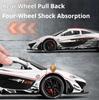 1/22 McLaren P1 GTR Modelo Coches Juguete Aleación Fundición a Presión Coche Deportivo 3 Puertas Que Se Pueden Abrir Sonido Luz Retroceso Modelo Decoración Festival Regalo