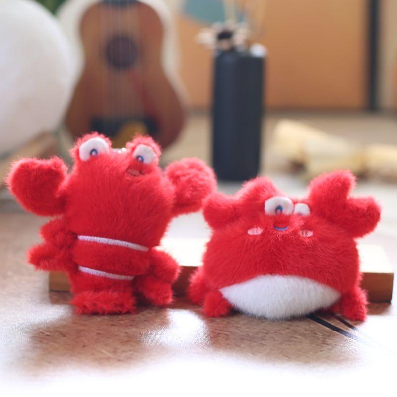 Plush Lobster Keychain With Soft Short Pile For Bag Decor And Gift