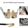 1/2/4Pcs Advanced Car Tire Inflator Pump Valve Connector Clip-on Adapter Car Brass Tyre Wheel Valve For Inflatable Pump