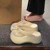 Dámské žabky 7cm Silné podrážky Korejský styl Pohodlné Protiskluzové Venkovní Pantofle Populární EVA měkká podrážka Platformové Sandály