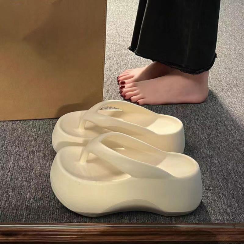 Dámské žabky 7cm Silné podrážky Korejský styl Pohodlné Protiskluzové Venkovní Pantofle Populární EVA měkká podrážka Platformové Sandály