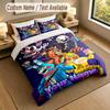 Set Biancheria da Letto 3 Pezzi con Nome Personalizzato, Copripiumino 1 Pezzo e 2 Federe Five Nights at Freddy’s 1, Biancheria da Letto Morbida per Regalo