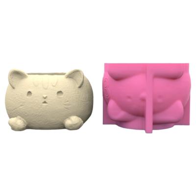 Blumentöpfe Silikonformen 3D Katzenvase Blumentopf Epoxidharz Gießformen Basteln