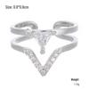 Kenjie Gold-Plated Copper Zircon Women's Adjustable Ring - Stylish Autumn/Winter Design