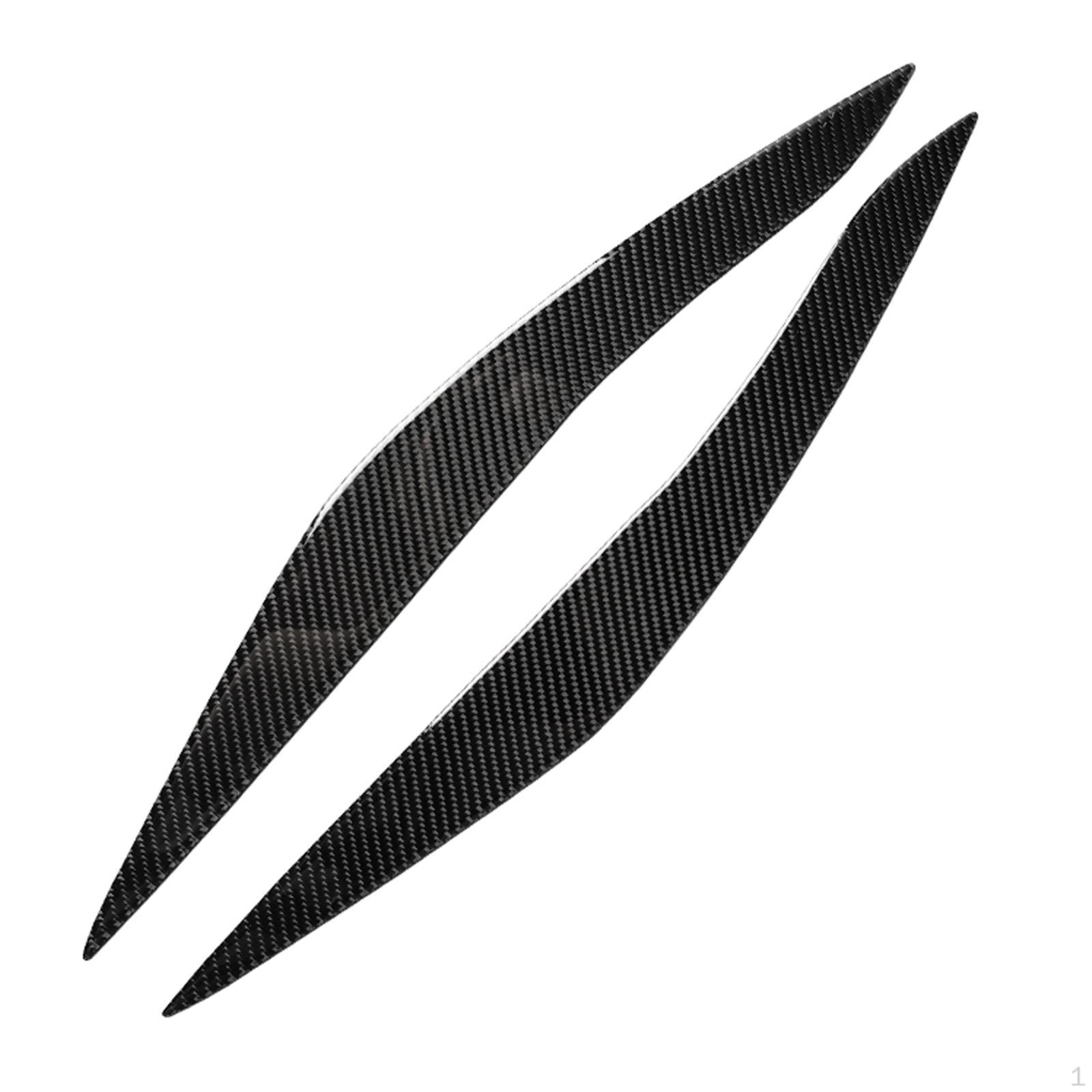 

2Pieces Headlight Eyebrow Eyelid Cover Premium Replaces Car Accessories Spare Parts Carbon Fiber for