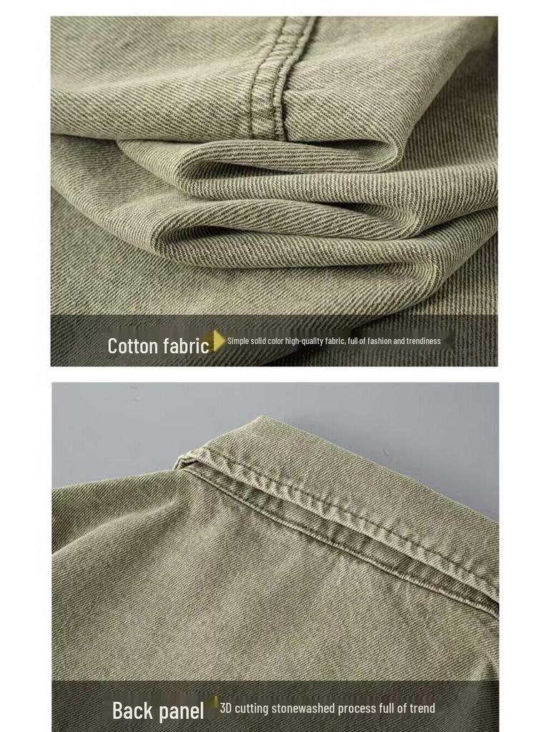 Men's Trendy Embroidered Denim Jacket - Casual Spring/Autumn Fashion Workwear