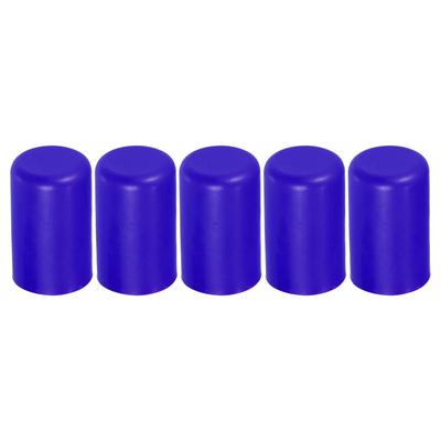 X AUTOHAUX 5 Stück 12mm 0,47" Silikonschlauchkappe Ansaug-Vakuumschlauch Schlauchendstopfen Auto Blau