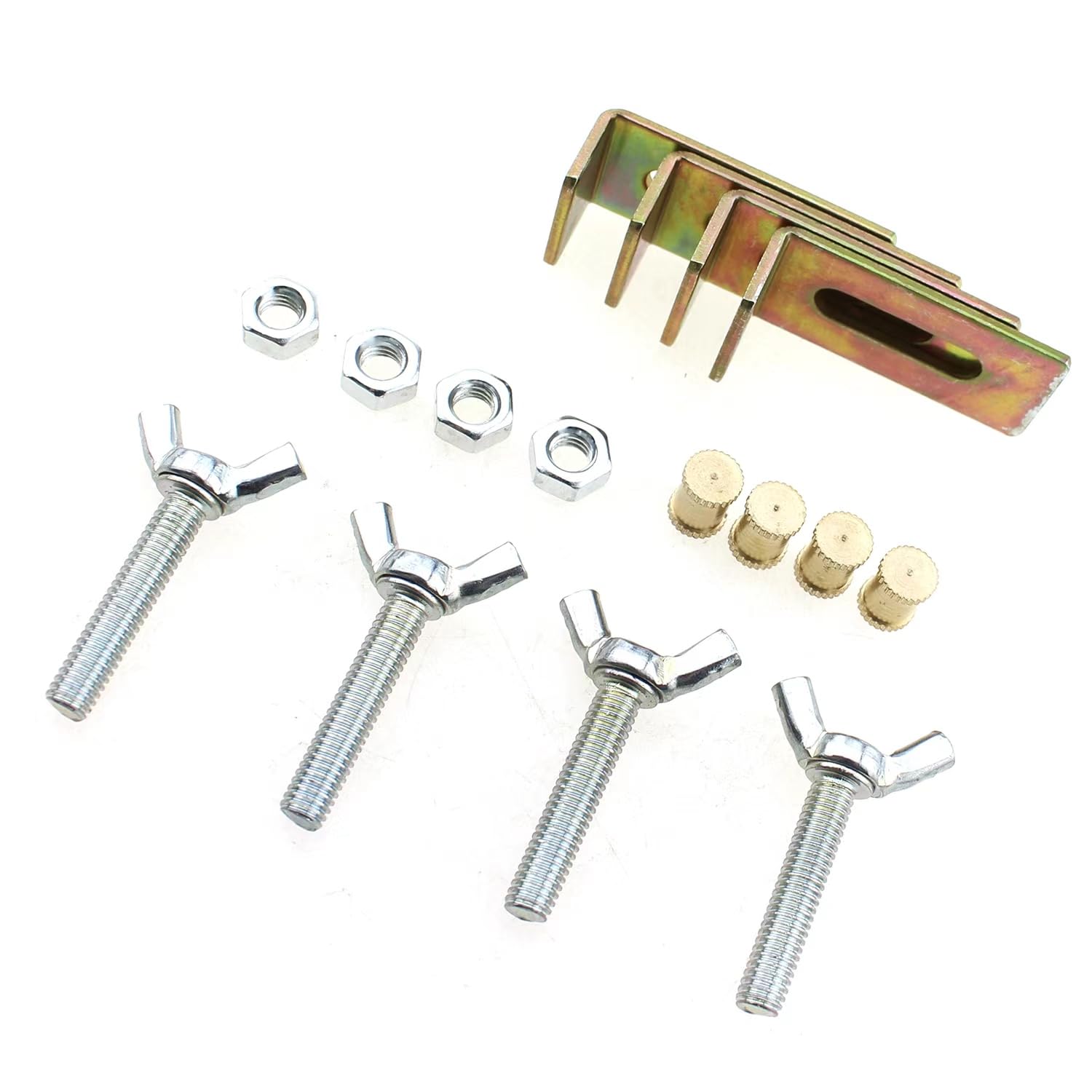 4 шт. Зажим-кронштейн для раковины на столешницу Комплект кронштейнов для кухонной раковины 2,36 дюйма Регулируемая крепежная вкладка для раковины Винты с дюбелями Зажим для врезной раковины для