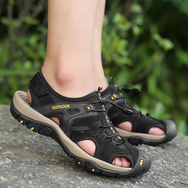 Large Size Sandals for Men Beach Sandals Walk Slippers Mens Sandals Outdoor Hiking Sandals