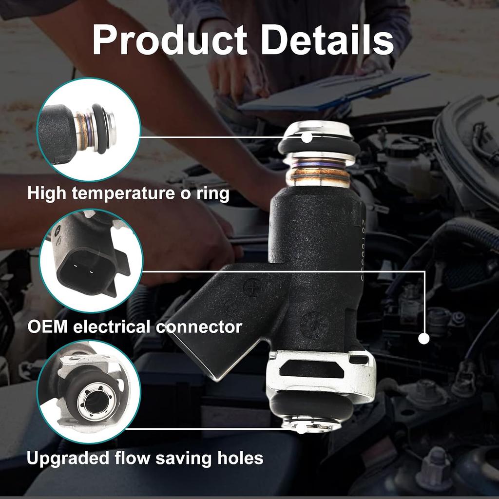 Hisun 25377439 Fuel Injector Compatible with Axis700,750,Hisun Vector Sector 700 750,Co-leman 700,MSU 700,Challenger 700(4 Hole)