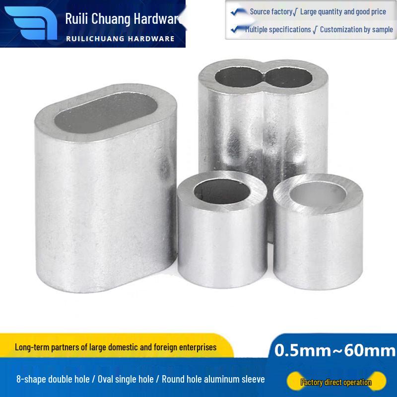 Aluminum Oval Clamp for Steel Wire Rope, 8-shaped & Single/Double Hole