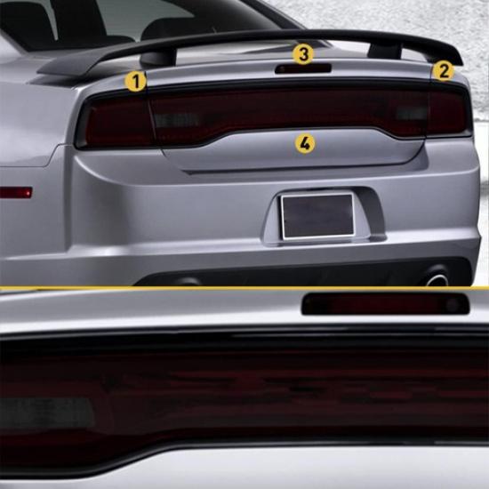 Tail Light Tint Vinyl Blackout Rear Light Tint Film for 2011-2014 Dodge Charger