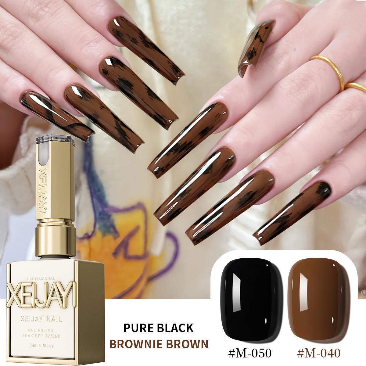 

Трендовый набор лаков для ногтей с принтом черного леопарда, придающих сияние коже, 2025