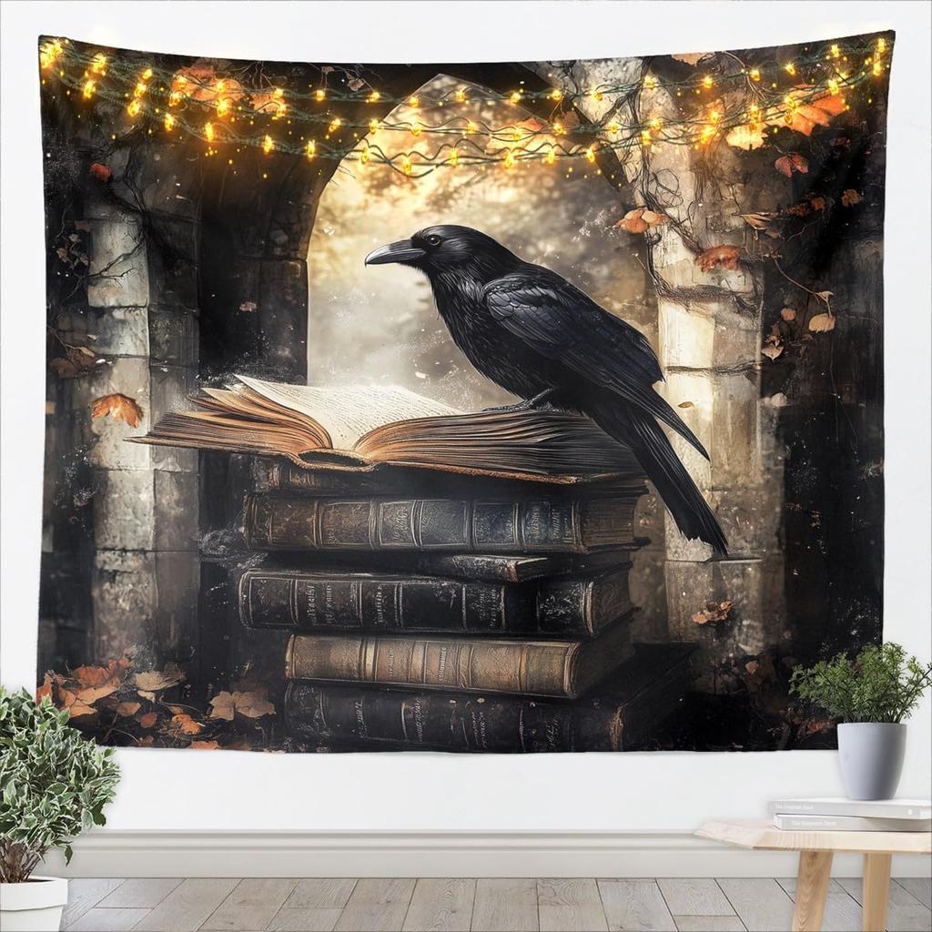 Happy Halloween Wall Art Medium Kids Spider Wall Hanging Blanket for Boys Girls Teens Cobweb Vintage Halloween Decor Spooky