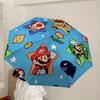 1pc Mario Luigi Automatic Folding Umbrella - Compact 8-Rib Design, Durable Plastic & Iron, Lightweight for Outdoor Daily Use,  a0929145