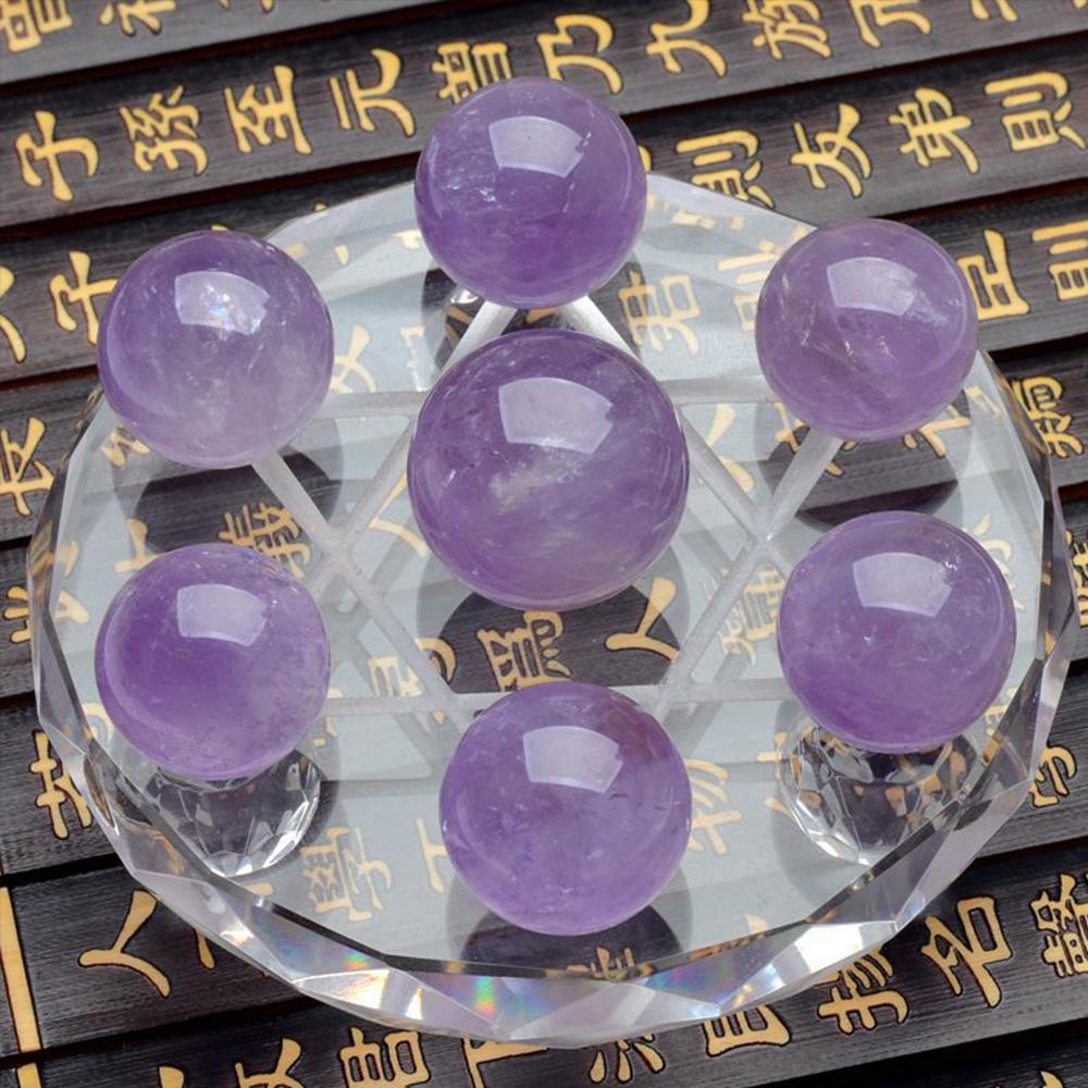 Natural Amethyst Seven Star Formation Fengshui Natural Amethyst Ball Seven Star Formation Crystal Sphere Home Decor 7Pcs Ball