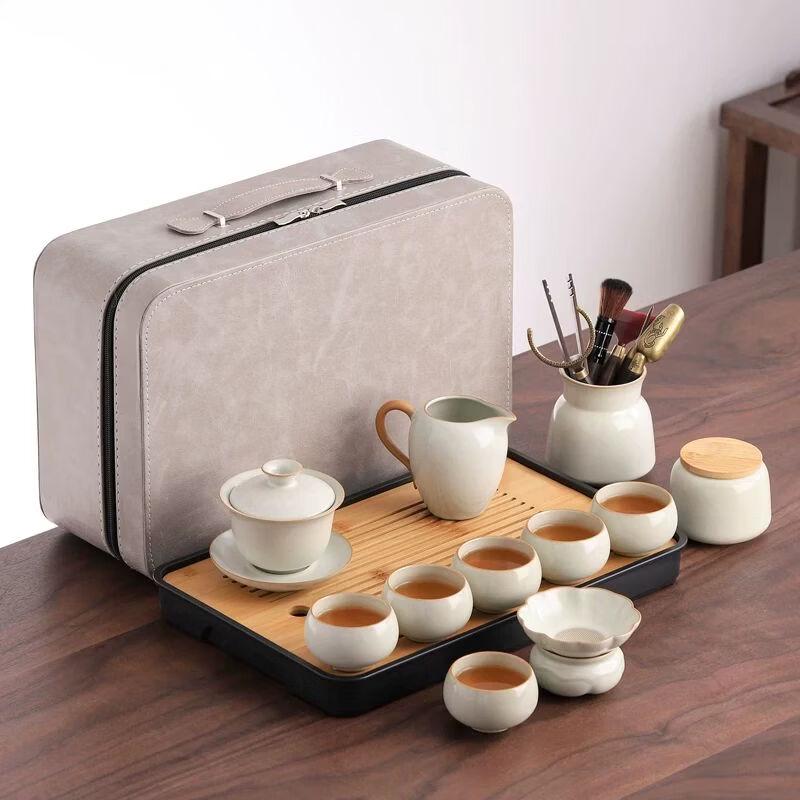 

Anmu Ru Kiln Portable Travel Kung Fu Tea Set