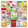 50 Lebensmittel-Graffiti-Sticker Cartoon Niedlich Handgemalte Snacks Guka Dekorative Wasserbecher Handyhülle Sticker