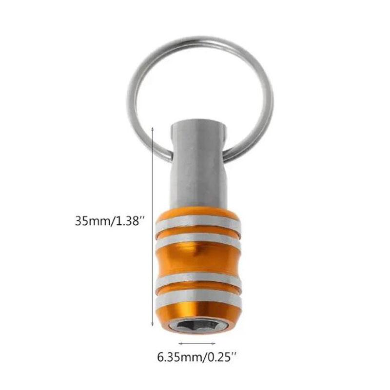 1/4 Inch Hex Shank Screwdriver Bits Holder Extension Bar Drill Screw Adapter Quick Release Easy Change Keychain