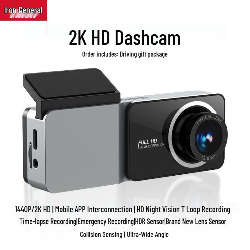 Iron General Dashcam 2025: No-Wiring 4K Panoramic HD Night Vision, Dual Front and Rear Recording