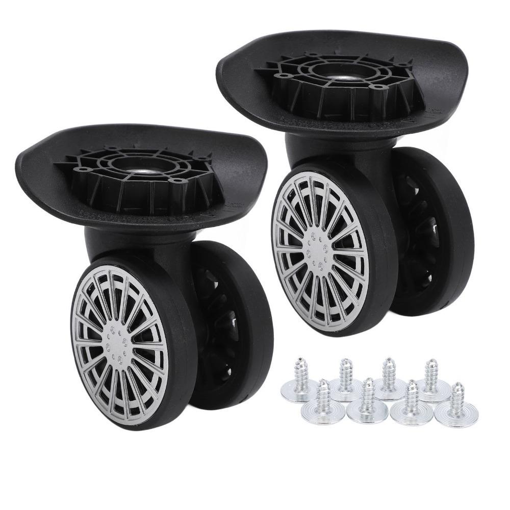 

1 Pair Durable Wear Resistant Swivel Wheels Luggage High Bearing Mute Caster Replacement Wheels Suitcase Casters Maintenance чорний
