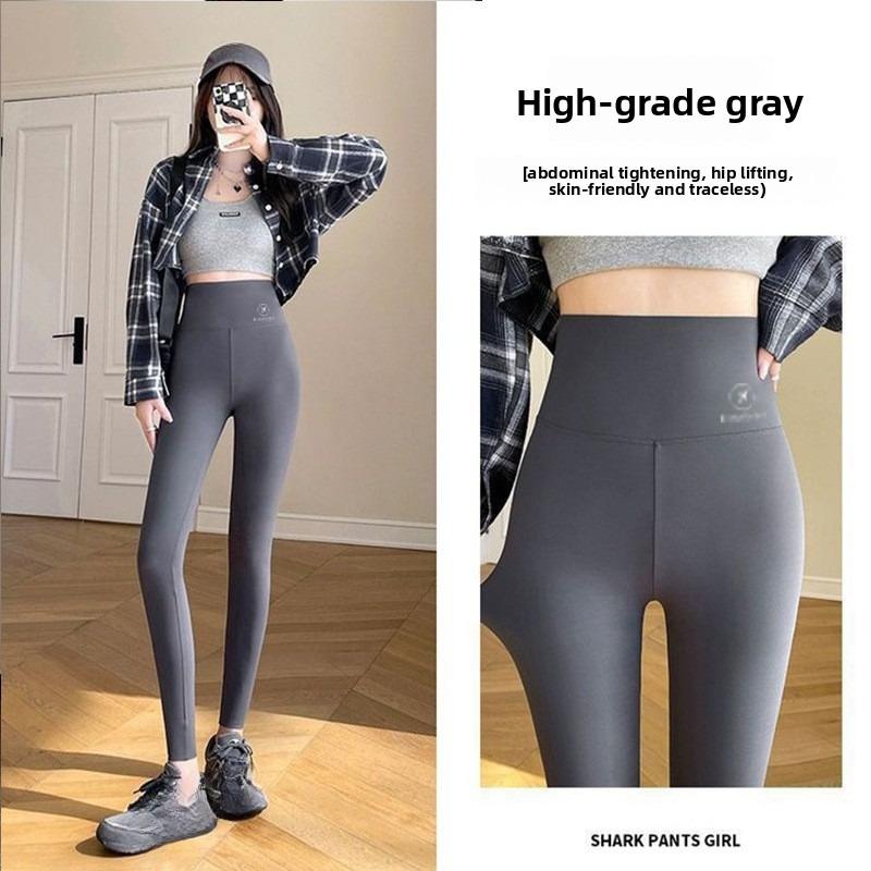 Extra Thick Cloud Fleece Shark Pants Leggings for Women Wearing Outside, Winter Plus Fleece Thick Pants Stretch Slimming Yoga Pants