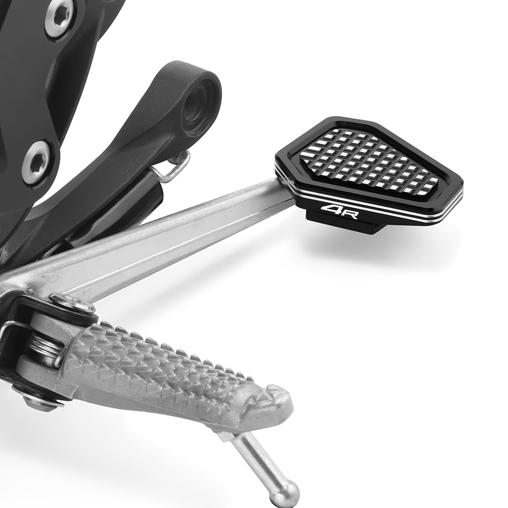 Modeer Fit ZX4R 2023 2024 2025 Motorrad Hinterradbremspedal Verlängerer Verlängerung Pedal ninja zx-4r Teil (Schwarz)