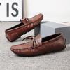 Fashion Men Loafers Soft Moccasins High Quality Spring Autumn Genuine Leather Shoes Men Warm Flats Driving Shoes