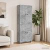 Cabinet Set 2 pcs Concrete Grey 66 x 34.5 x 90 cm Engineered Wood
