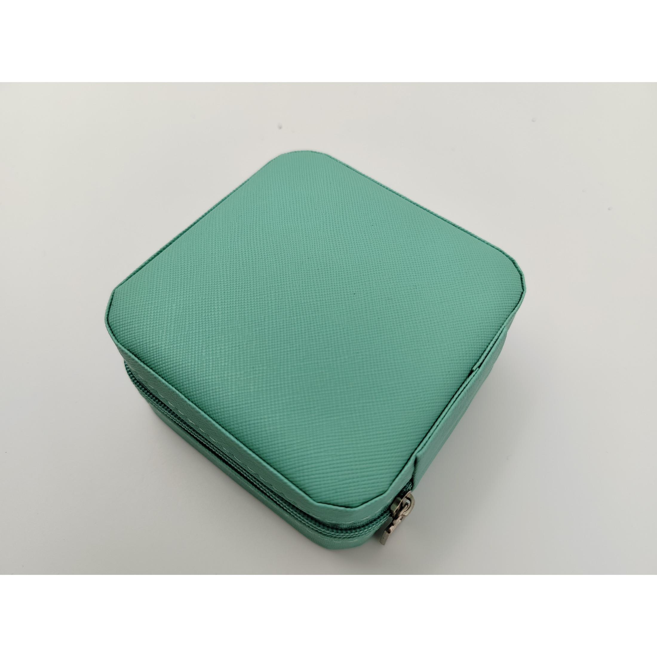 

Органайзер для ювелирных изделий в форме трубы, квадратный крест, коробки на молнии, контейнер для сережек, колец, браслетов, бусин синий