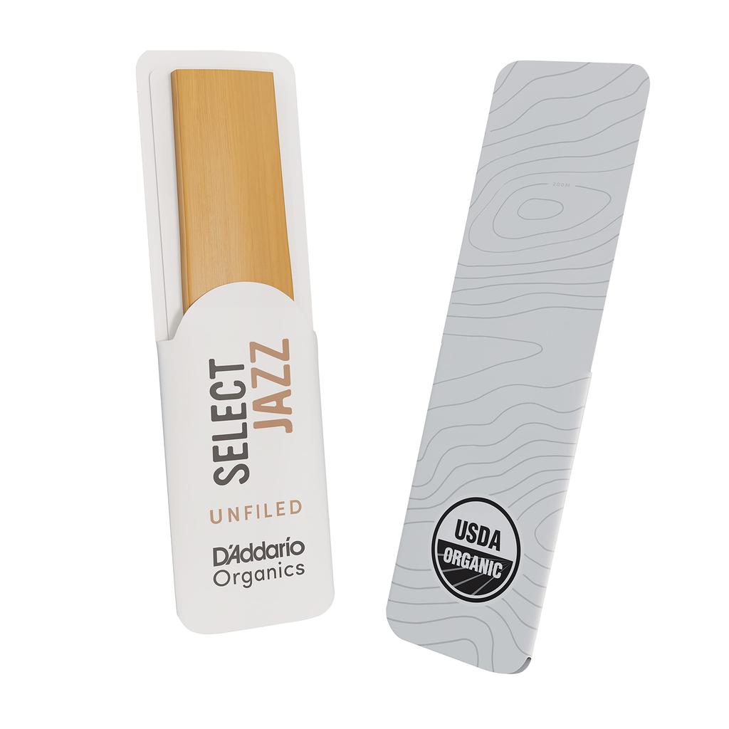 WoodWinds Select Jazz Unfiled Reeds for Alto USDA Organic ORRS10ASX3M D'Addario Saxophone, Certified, [Hardness 3M], 10-Pack